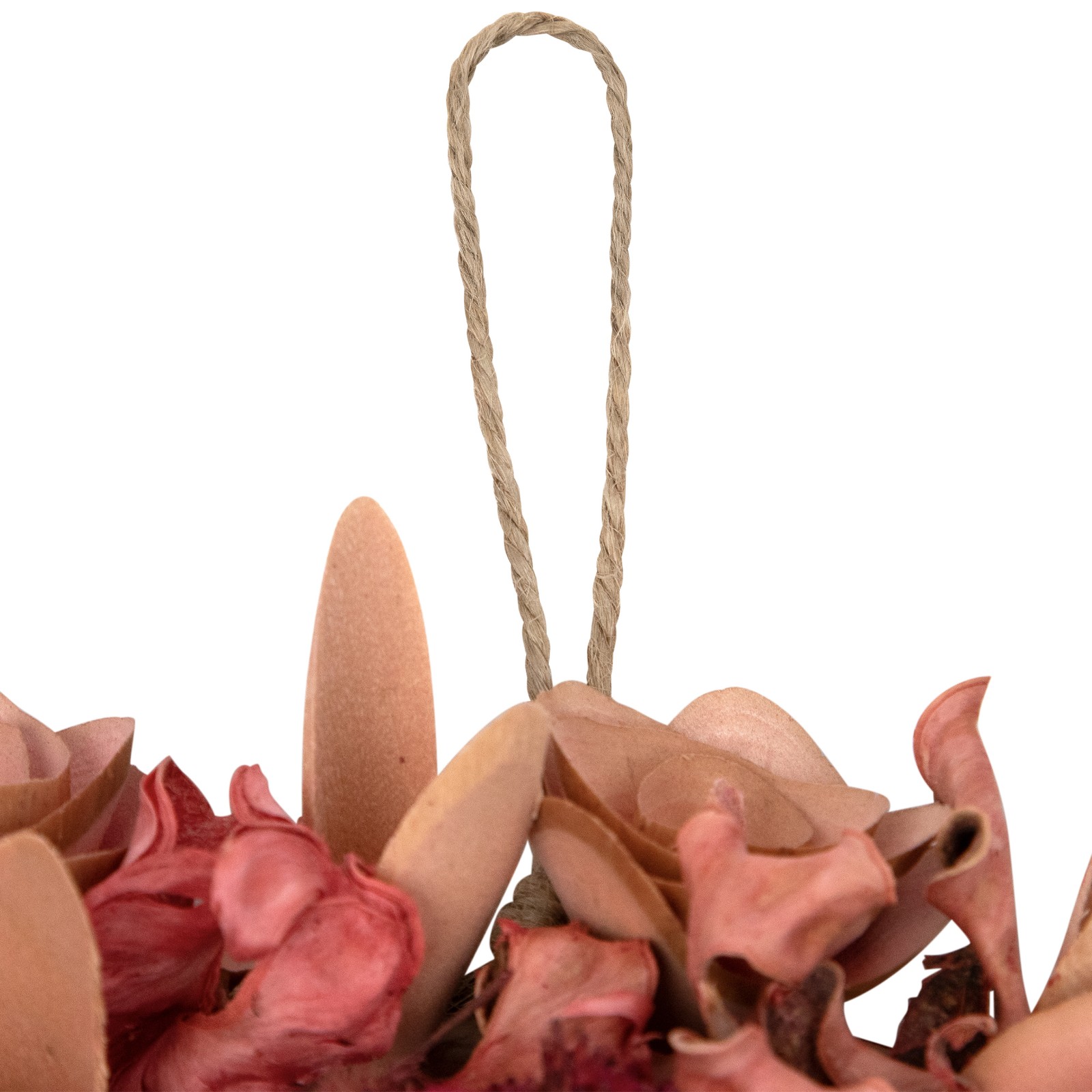 Northlight 13″ Pink and Red Flower and Leaf Wood Artificial Spring Floral Wreath