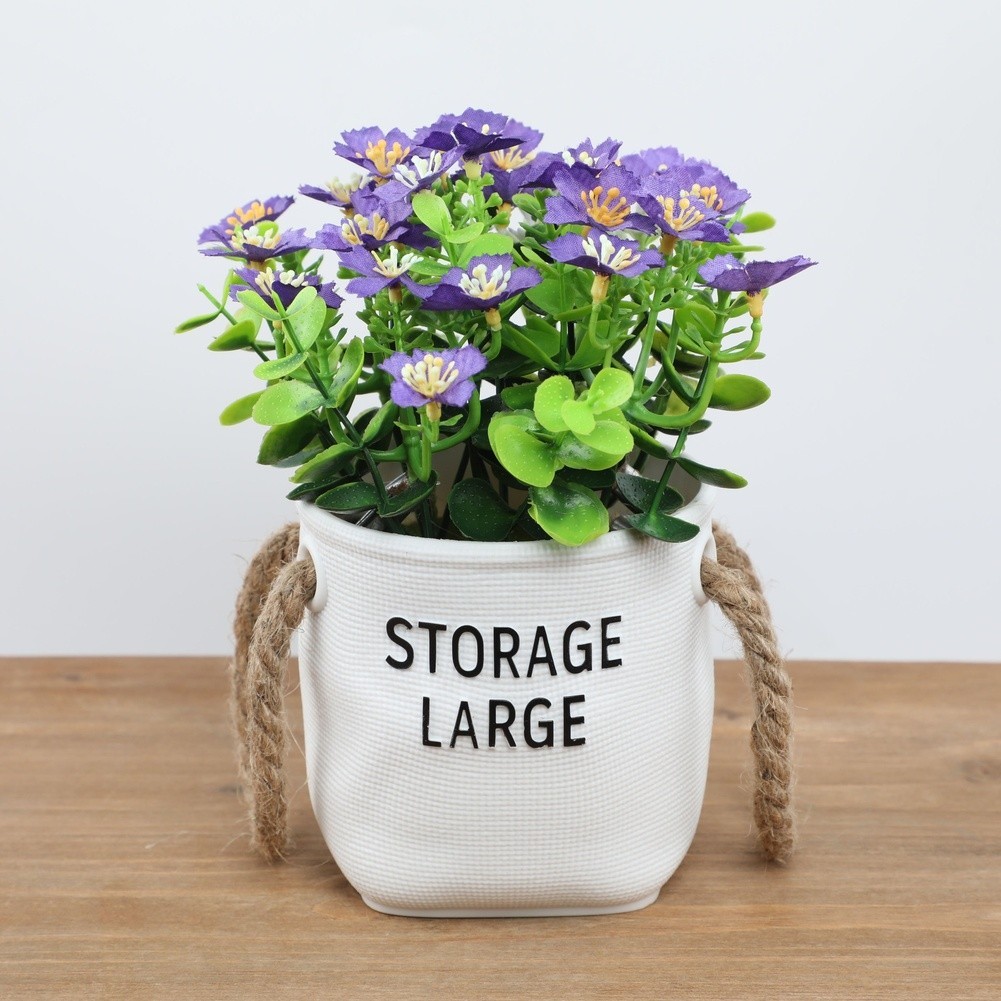 Silk Milo Orchid Artificial Flower Potted Plant for Home and Small Spaces