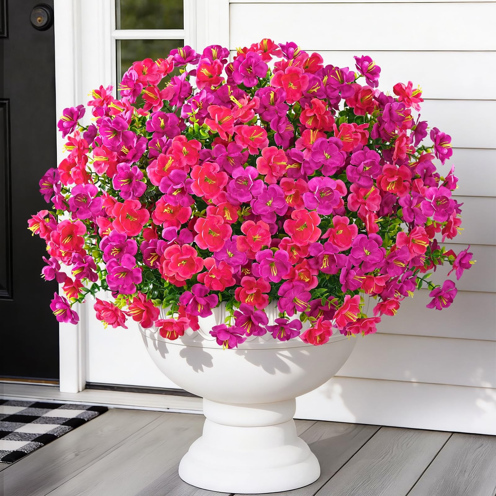 24 Bundles Look Real Artificial Flowers for Outdoors, Realistic Fake Outdoor …