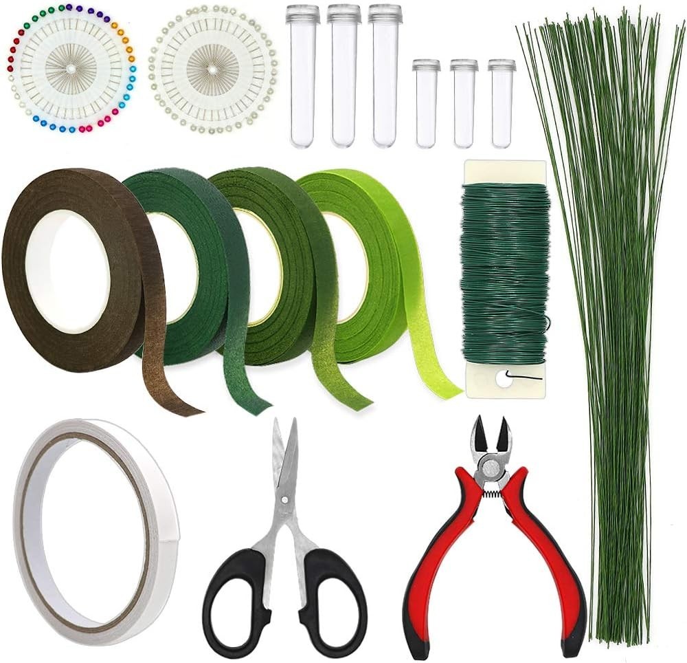 Expert Floral Tools Set: 17-Piece Kit with High-Quality Wire Cutters & Scissors