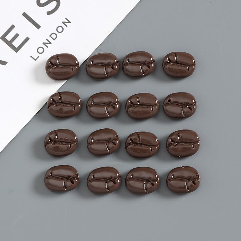 200 PCS Artificial Coffee Beans Simulation Resin Mini Faux Photography Props