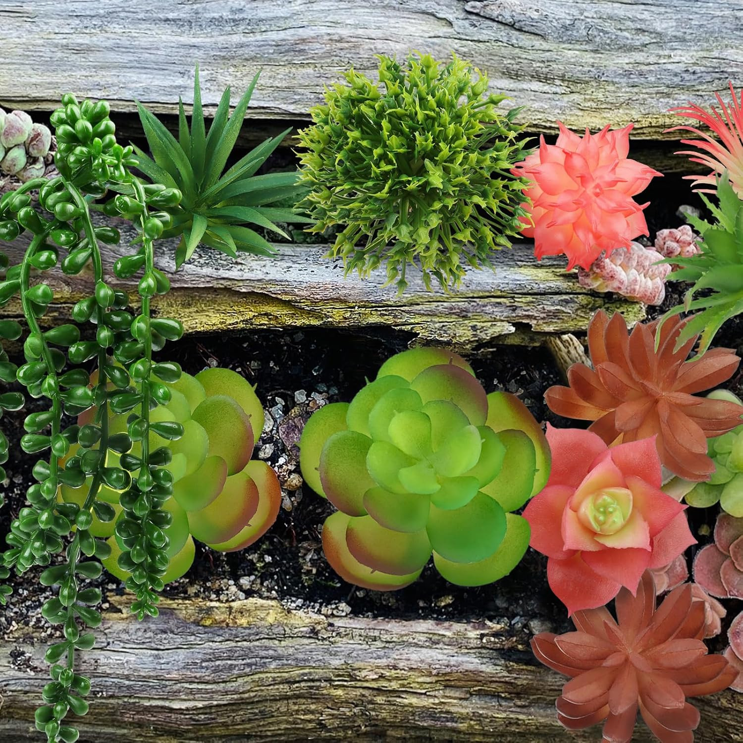Succulents Plants Artificial, 14Pcs Colorful Succulents Plant, Mini Fake Succule