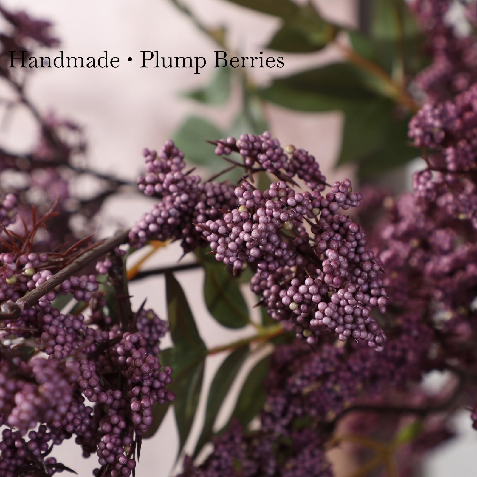 43″ Faux Stems for Vase, Purple Branches for Vase Realistic Artificial Flower…