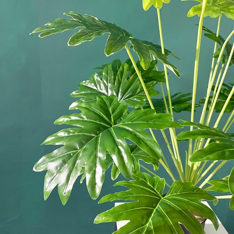 Tropical Large Palm Green Plant Leaves Tree Artificial Monstera Home Decoration