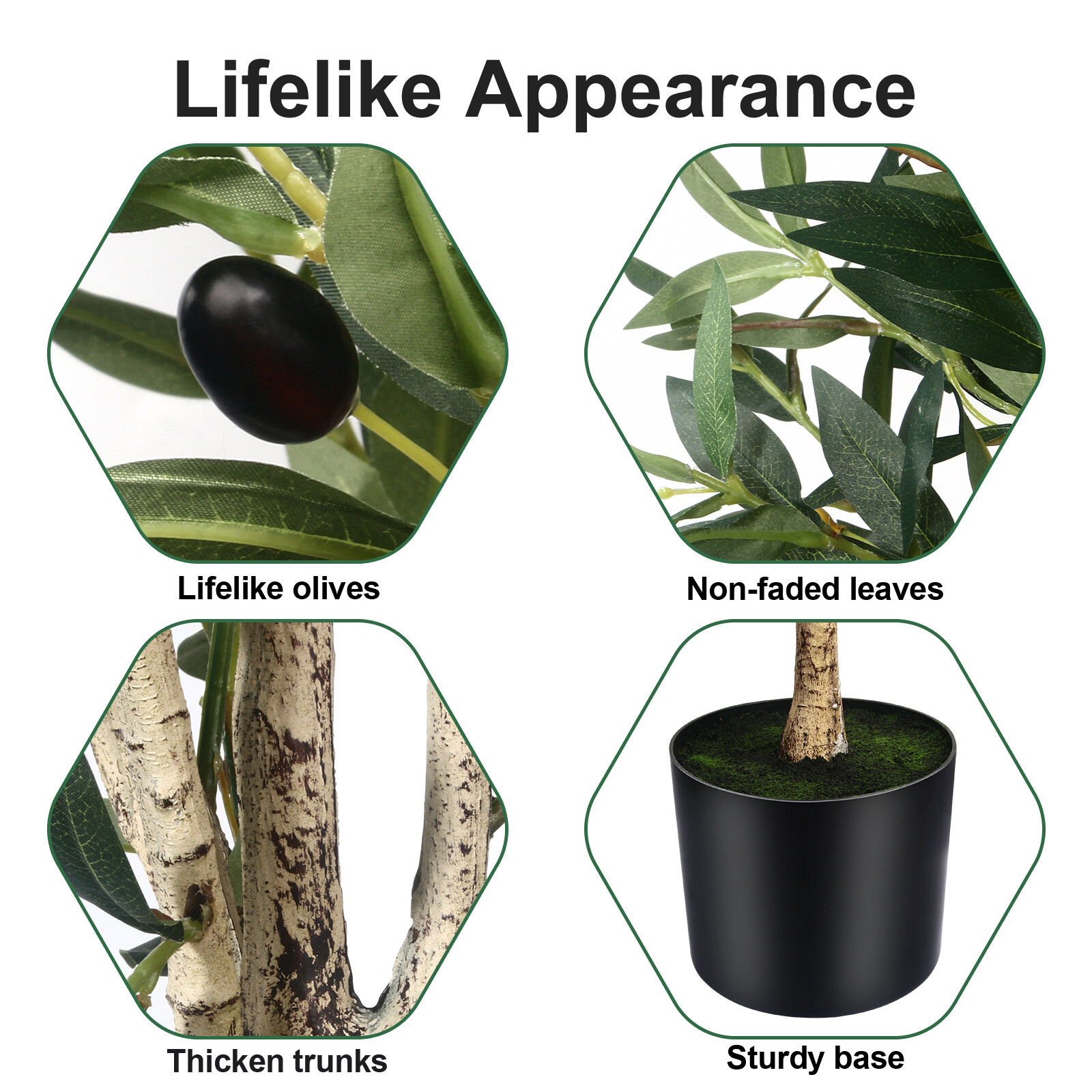 6FT Artificial Olive Tree Faux Realistic Olive Trees Fake Tree For Indoor Decor
