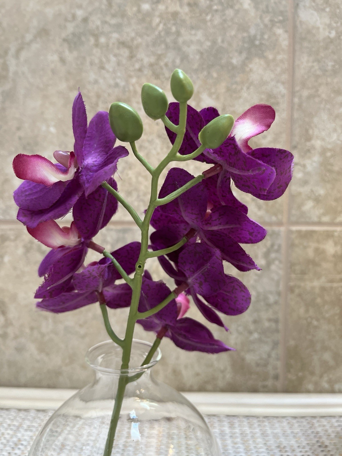 Nearly Natural 9-in Phalaenopsis Artificial Orchid in Vase – Set of 3
