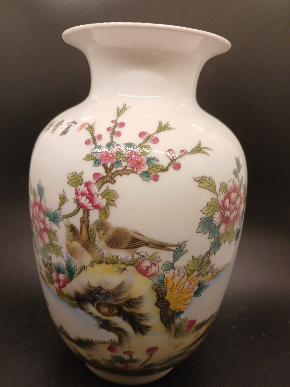 Aimeryup Coffee Table Vase Ornament Decor Flower Arrangement Retro, Hand Painted