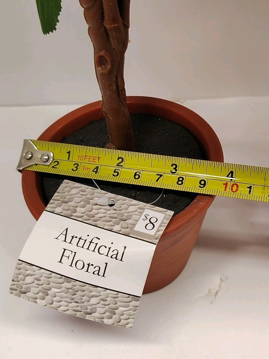 Artificial Floral And Terracotta Pot Approximately 18 In Tall Set Of 2
