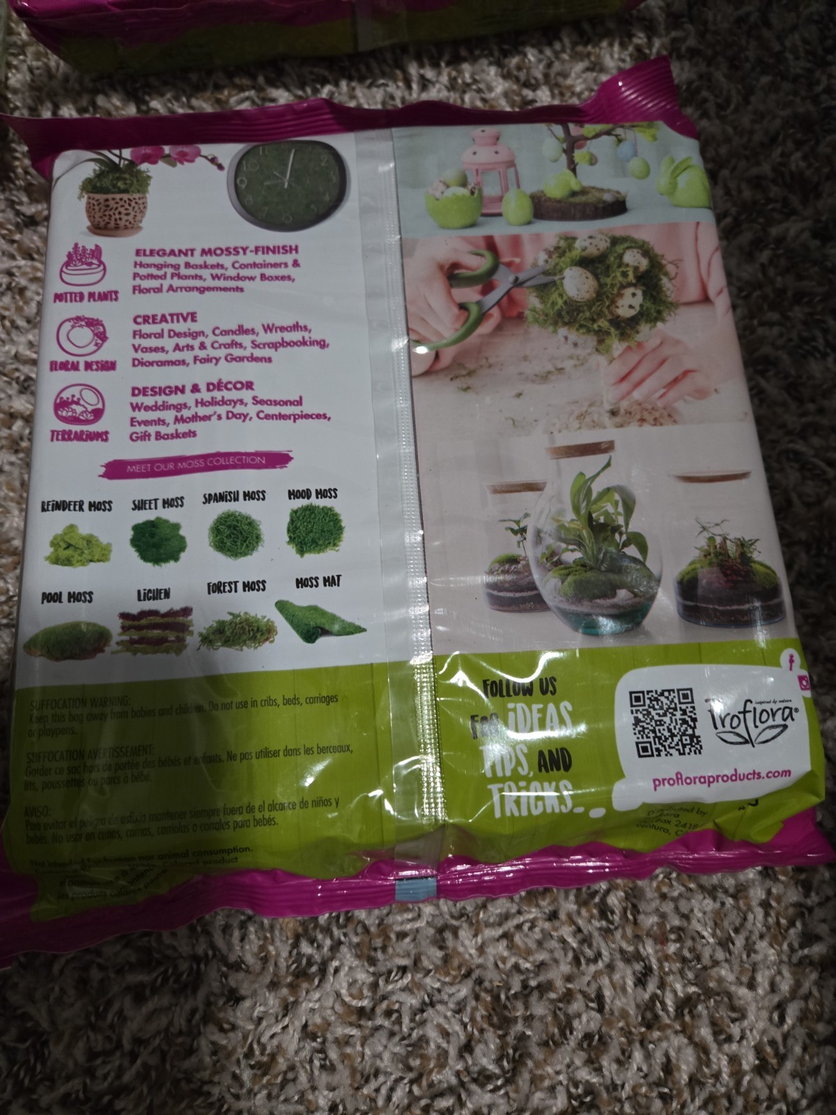 Proflora Preserved Sweet Moss Bundle Lot Of 4