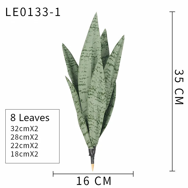 Artificial Succulent Plants Tropical Fake Leaf Bonsai for Home & Party Decor