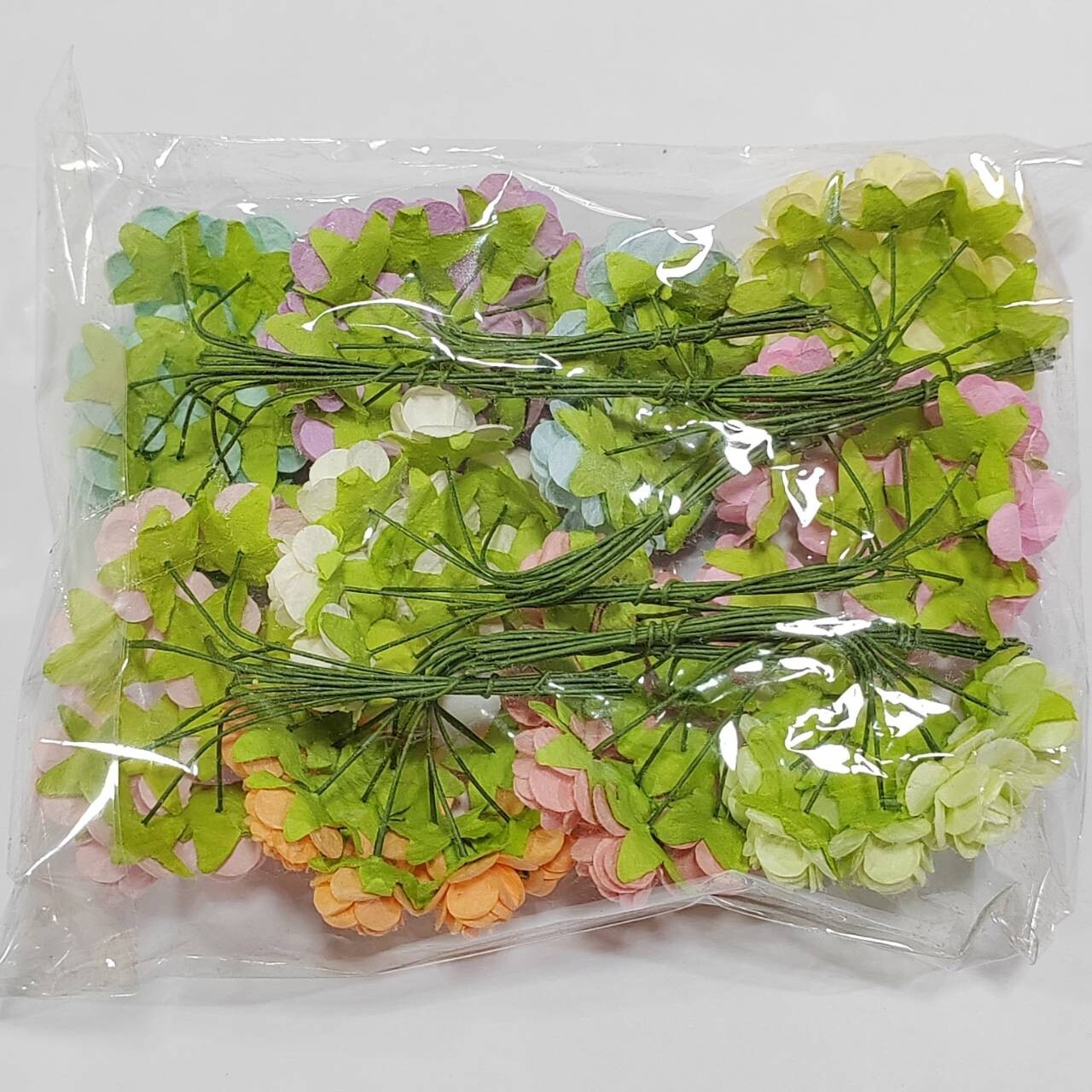 100 (10 color) Artificial Flowers Rose Flower Paper Flower size 15 mm