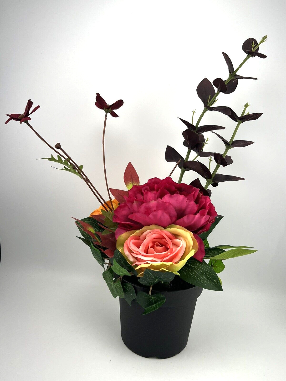 NEW IKEA Fejka Artificial Potted Plant Indoor/Outdoor Arrangement Dark Red 20″