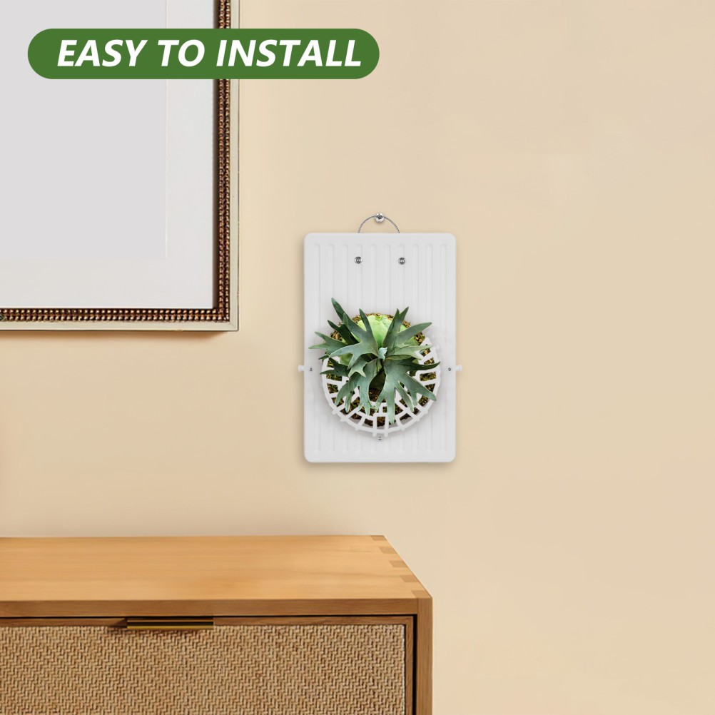 Vertical Plant Wall Board White Plastic Hanging Planter for Home Decor