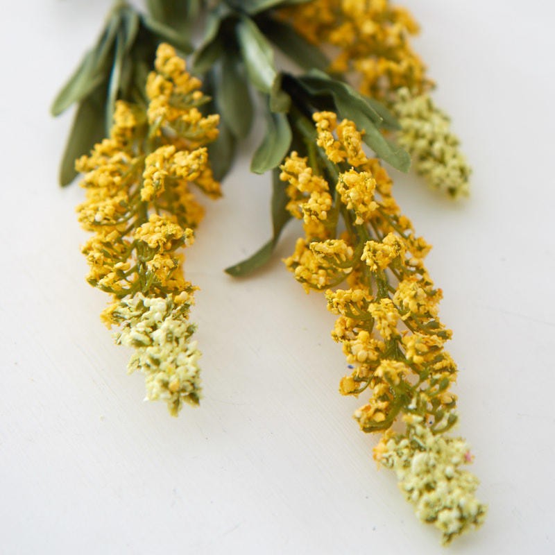 Set of 6 Yellow Artificial Butterfly Bush 27″ Floral Sprays