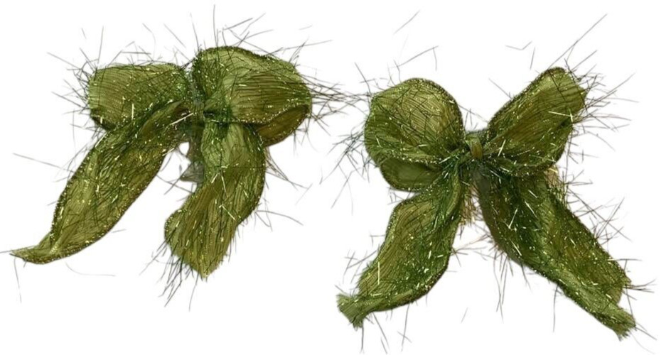 Floral Lime Green Picks Stem Holly Fern Bows Swirls Lot 14 Glitter Decor NEW