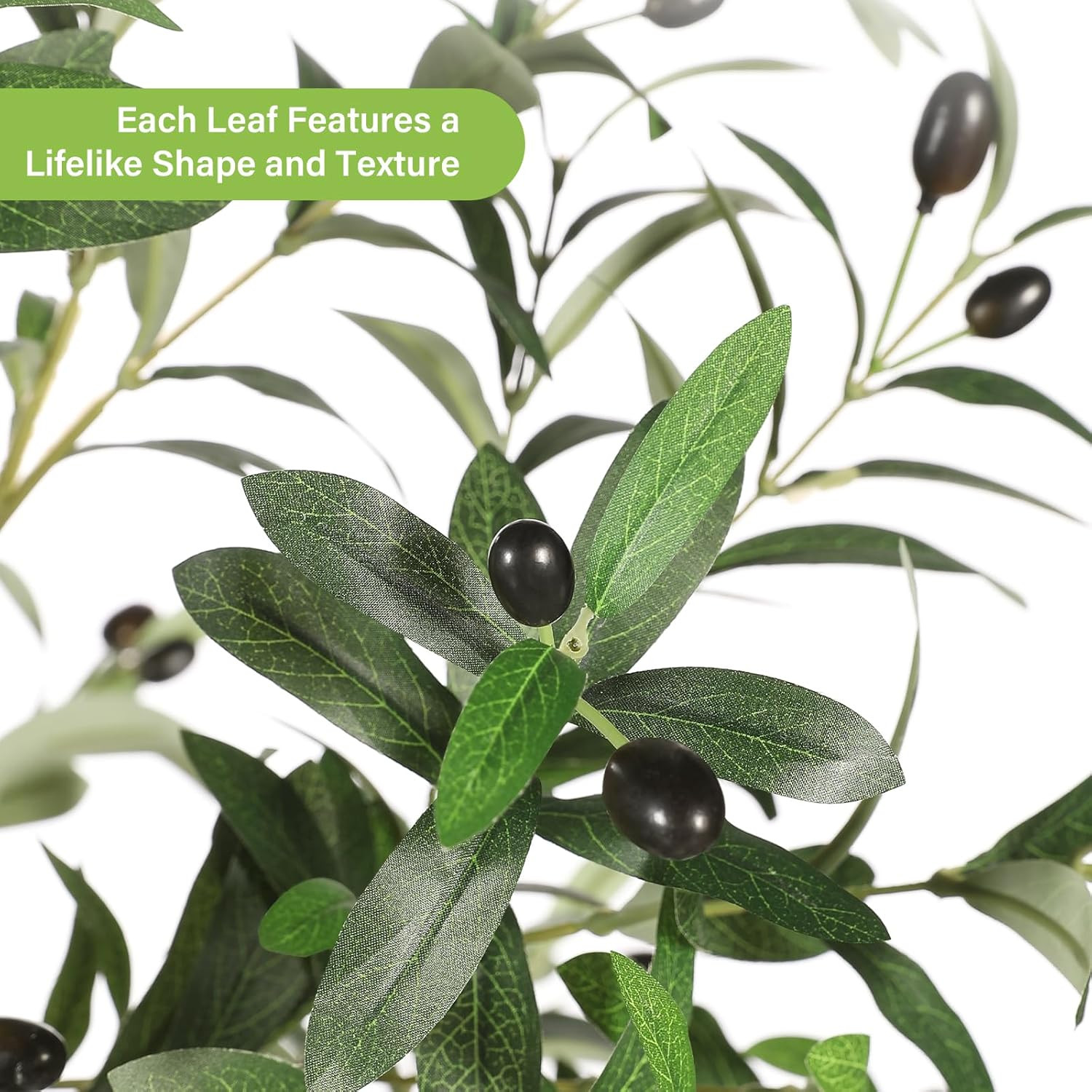 7FT Artificial Olive Tree with Planter – Realistic Faux Indoor Decor