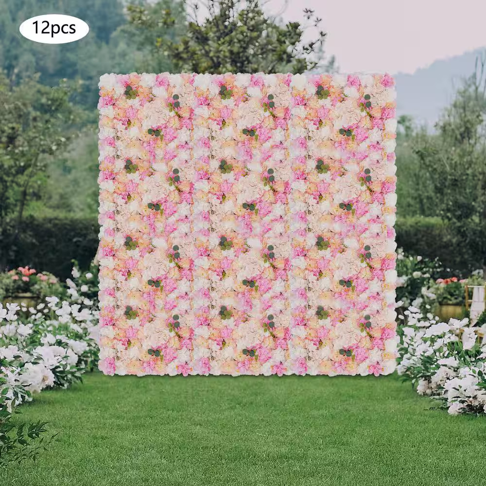 12-Pieces 23.62 In. X 15.74 In. Artificial Silk Hydrangea Dahlia Flowering Plant