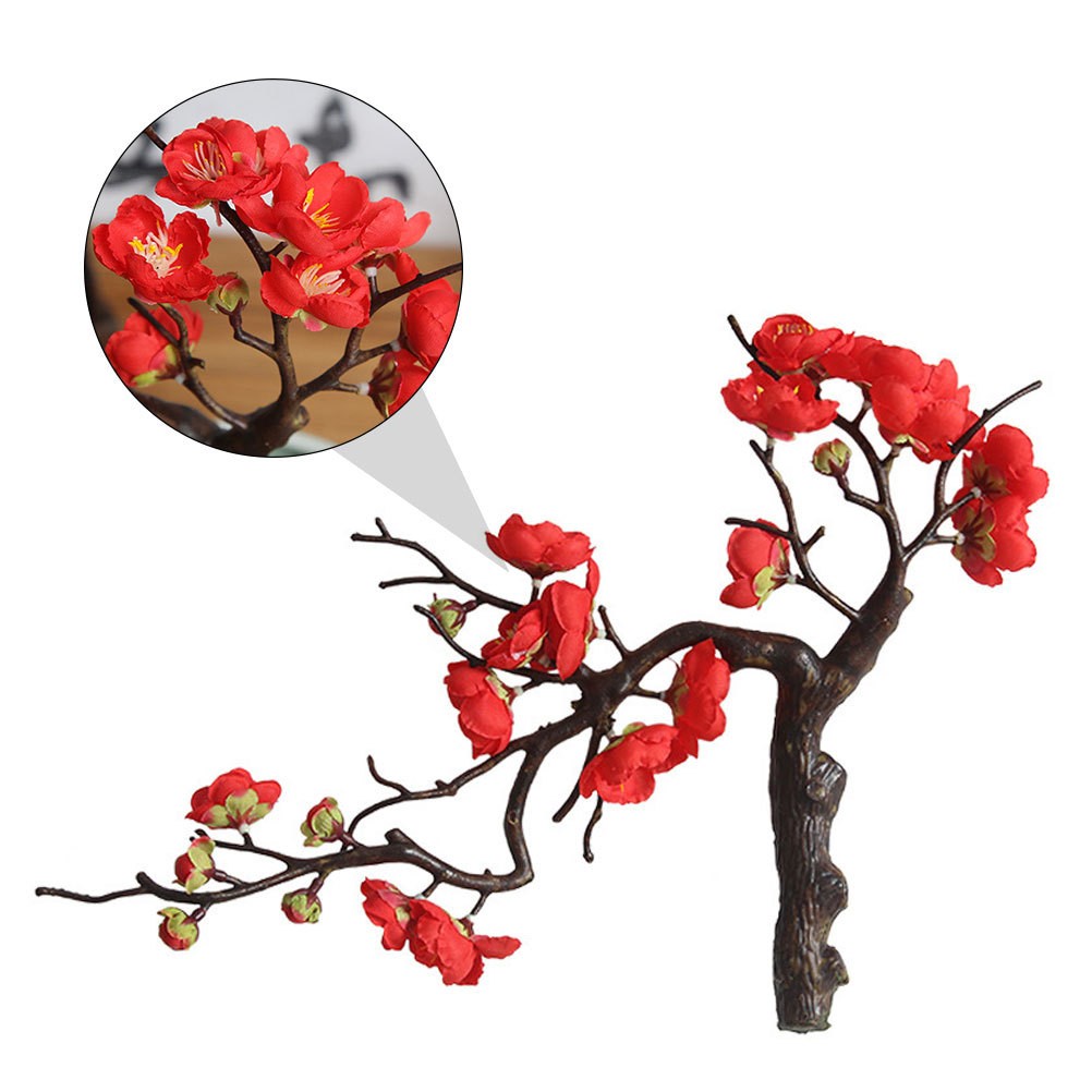 Wedding Decoration Flowers Red Artificial Fake Winter Sweet Home