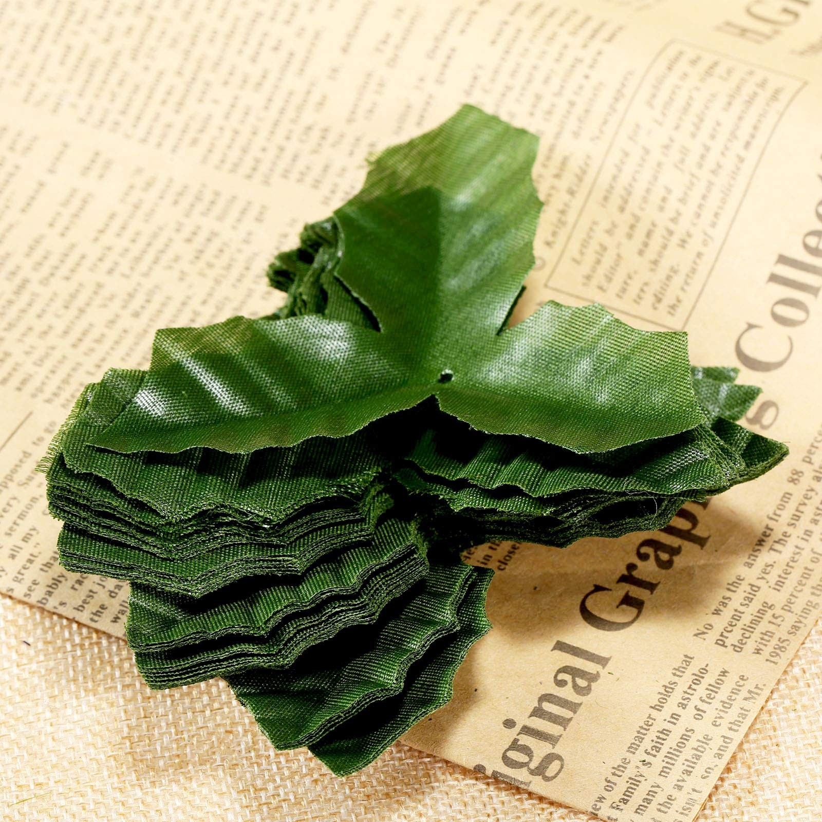 Artificial Leaves Rose Flower Leaf Wedding Bouquet Crafts Green 50 PCS