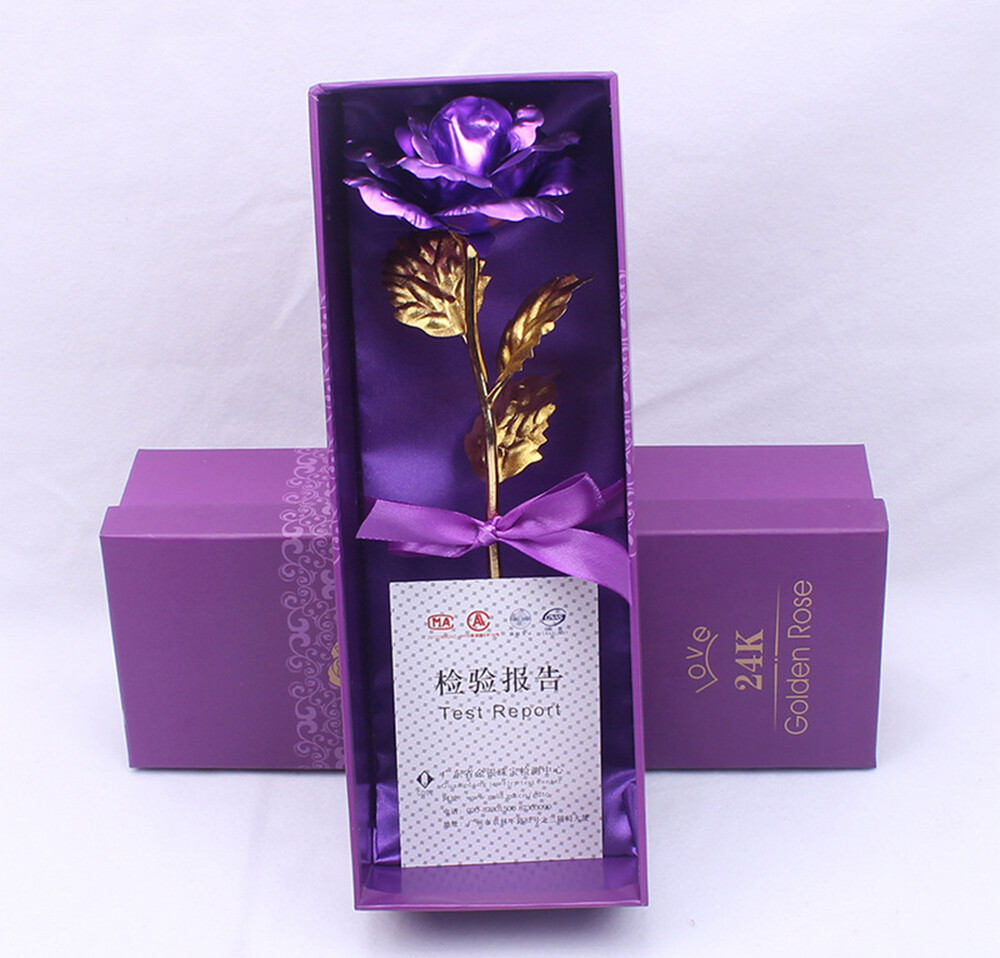 Gold Plated Real Rose 24K Dipped Flower Valentine’s Day Love Gifts For Her