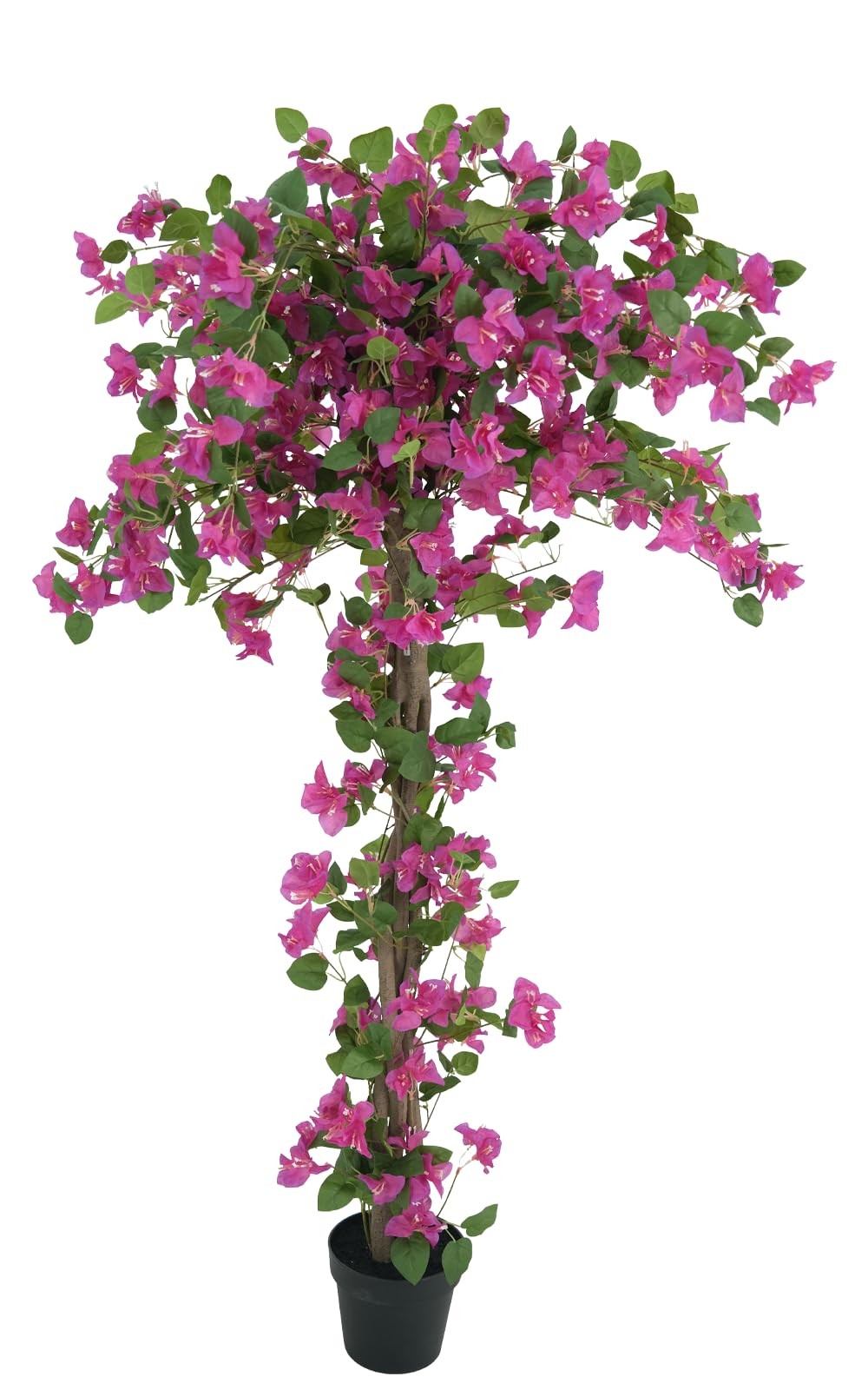 5ft Artificial Bougainvillea Tree, Large Silk Faux Bougainvillea Plant with P…