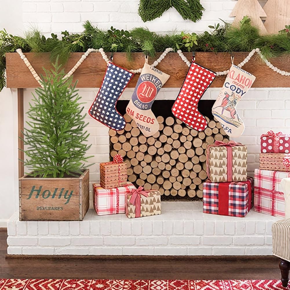 2.6FT Mini Pine Tree – Realistic Artificial Topiary Plant for Home Decor, Indoor