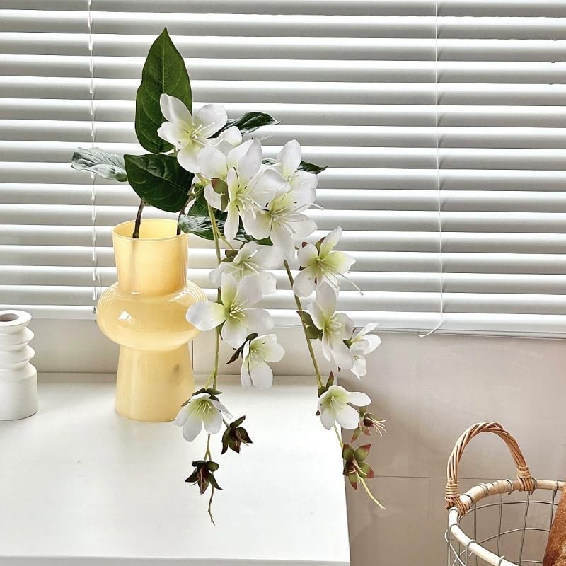 3Pieces Fake Hanging Plants Artificial Jasmine Flower,31″ Hanging Flowers Sil…
