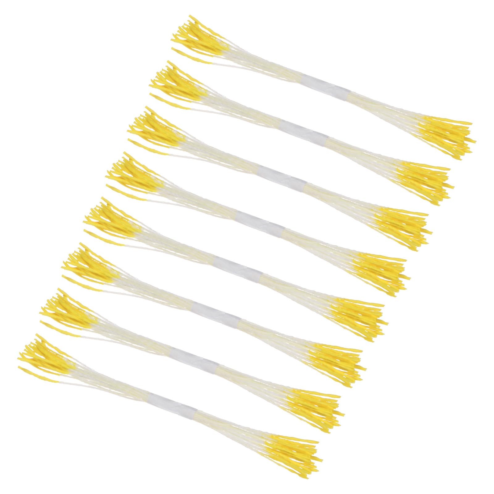 200 PCS Yellow Mini Double Head Flower Stamen Kit DIY Wreath Decoration