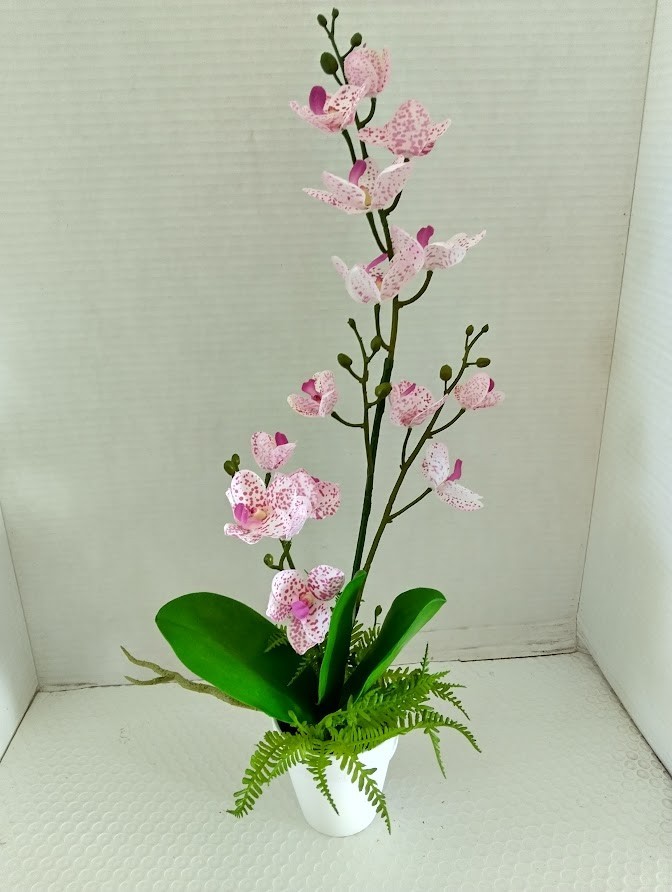 Artificial Phalaenopsis Orchid Plant, Silk Flowers DK PINK