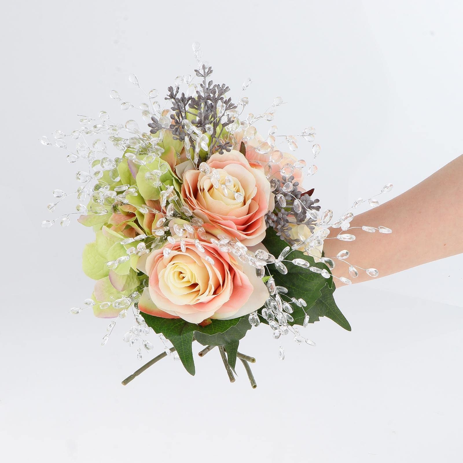 Fityle 50pcs Crystal Bud Branches Artificial Flower Twigs for Wedding Party H…