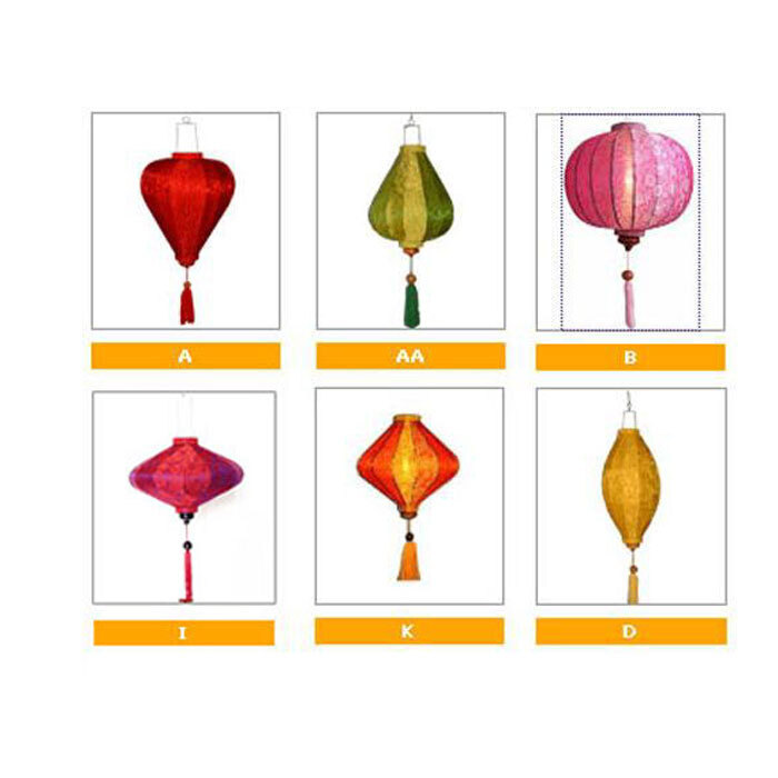 Set 30 Vietnamese Bamboo Silk Lanterns 35cm for Wedding Restaurant Decorations