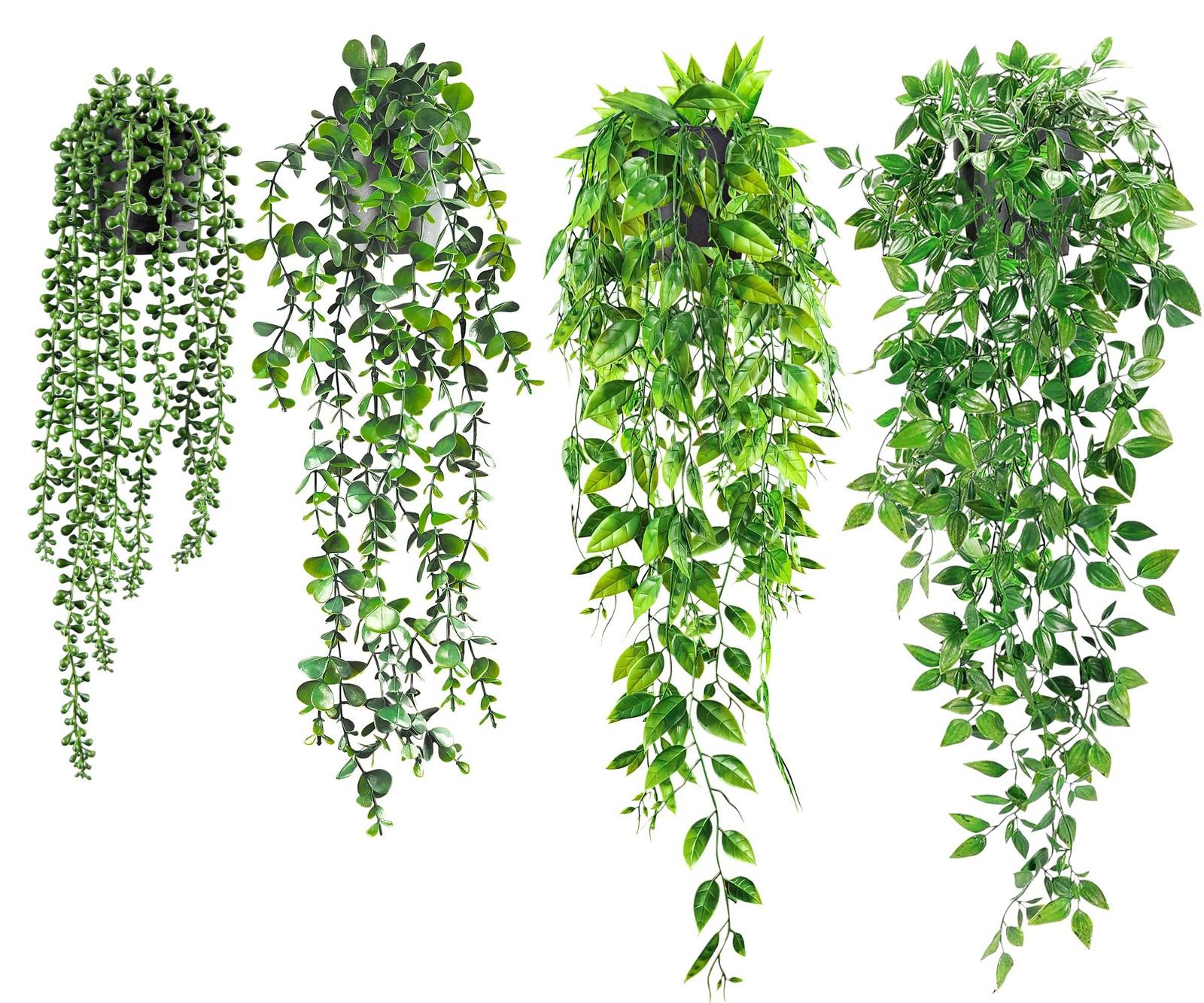 Artificial Hanging Plants Vine, Fake Potted Greenery Faux Eucalyptus, Mandala…