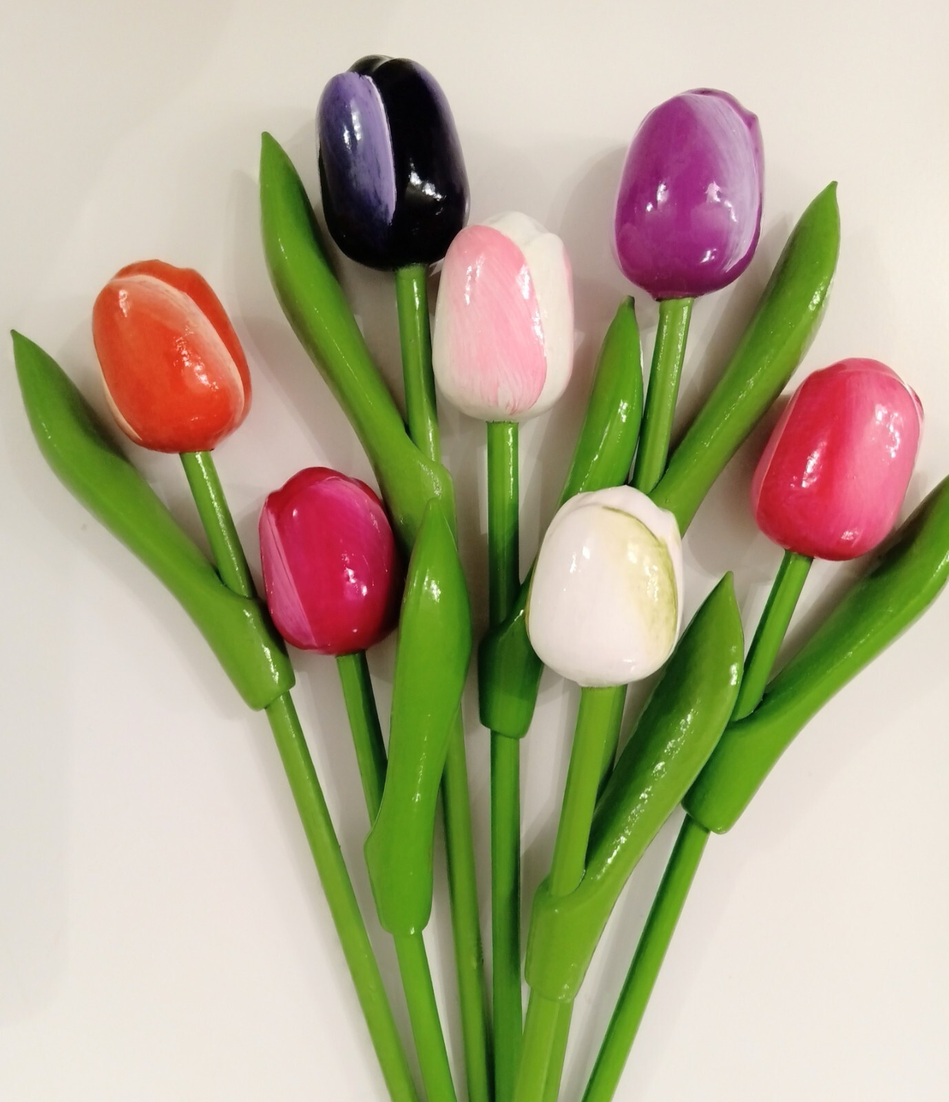 7 Wooden tulips Dutch flowers Wood Holland tulip Gift for Mom Mother Wife Friend