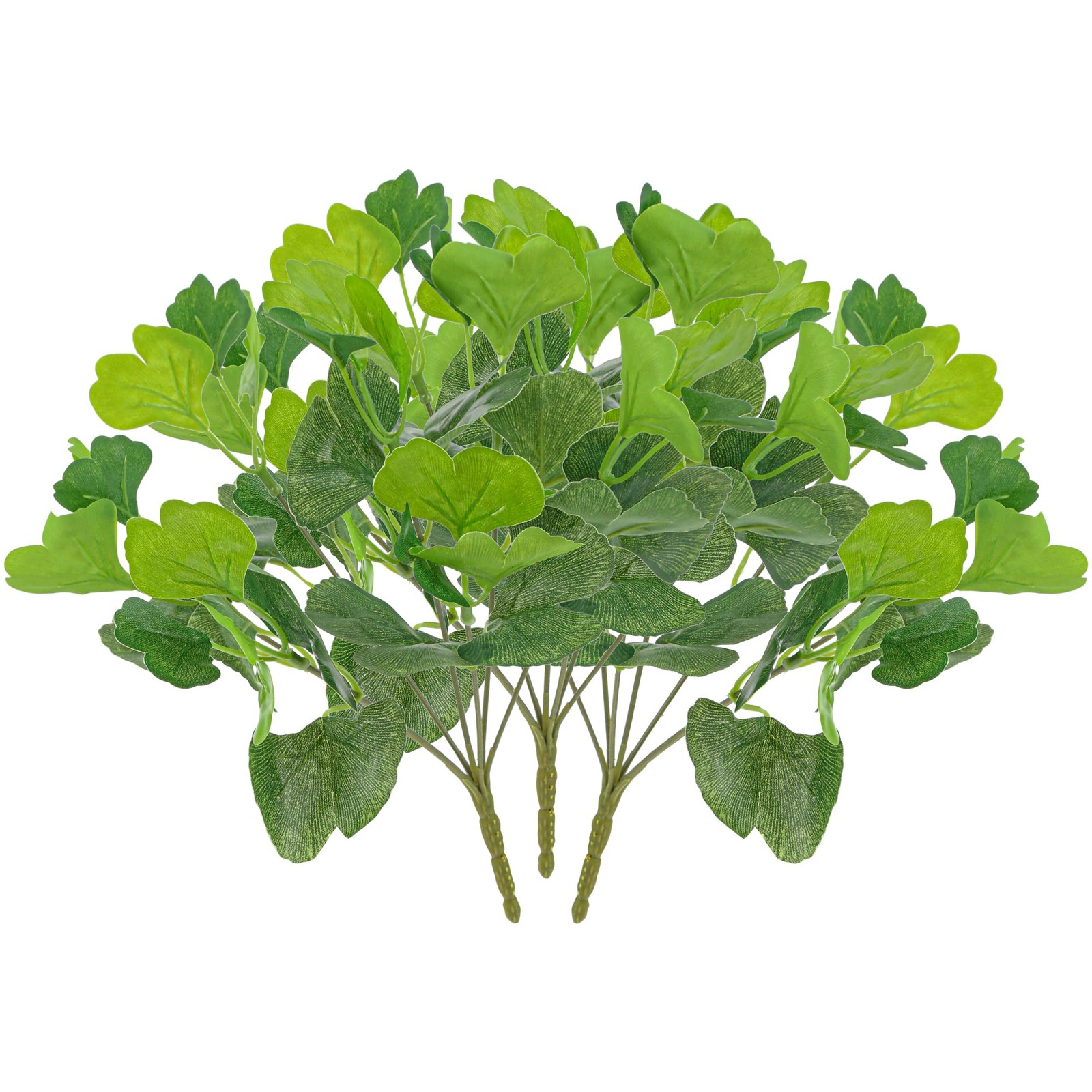 3Pcs Artificial Ginkgo Shrubs Plants Fake Silk Ginkgo Bushes Real Touch Faux …