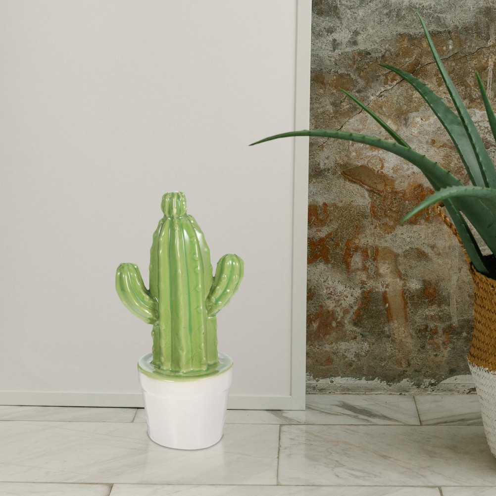 Artificial Small Ceramic Cactus Plant Fake Bonsai Ornament For Office Home