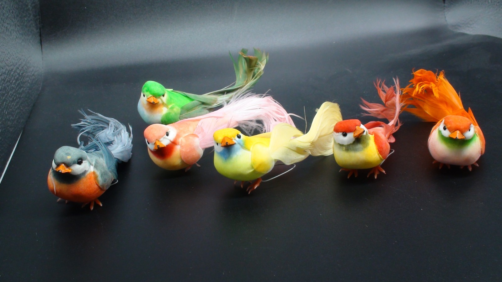 Set of 1 2 Artificial Birds for Decoration, Floral Arrangements with wires. #23