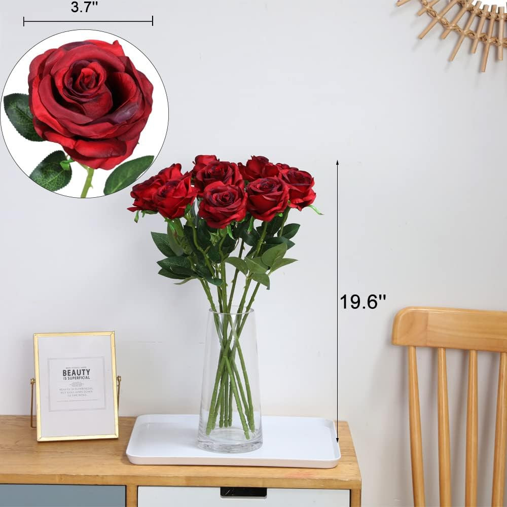 Artificial Silk Rose Flower, Mothers Day Rose Gifts for Mom, Bouquet Lifelike Fa