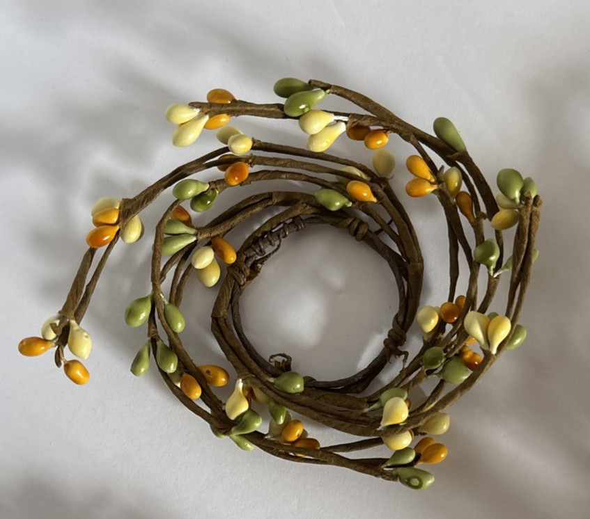 4 Sizes Fall Pip Berry Candle Ring Wreath Country Autumn