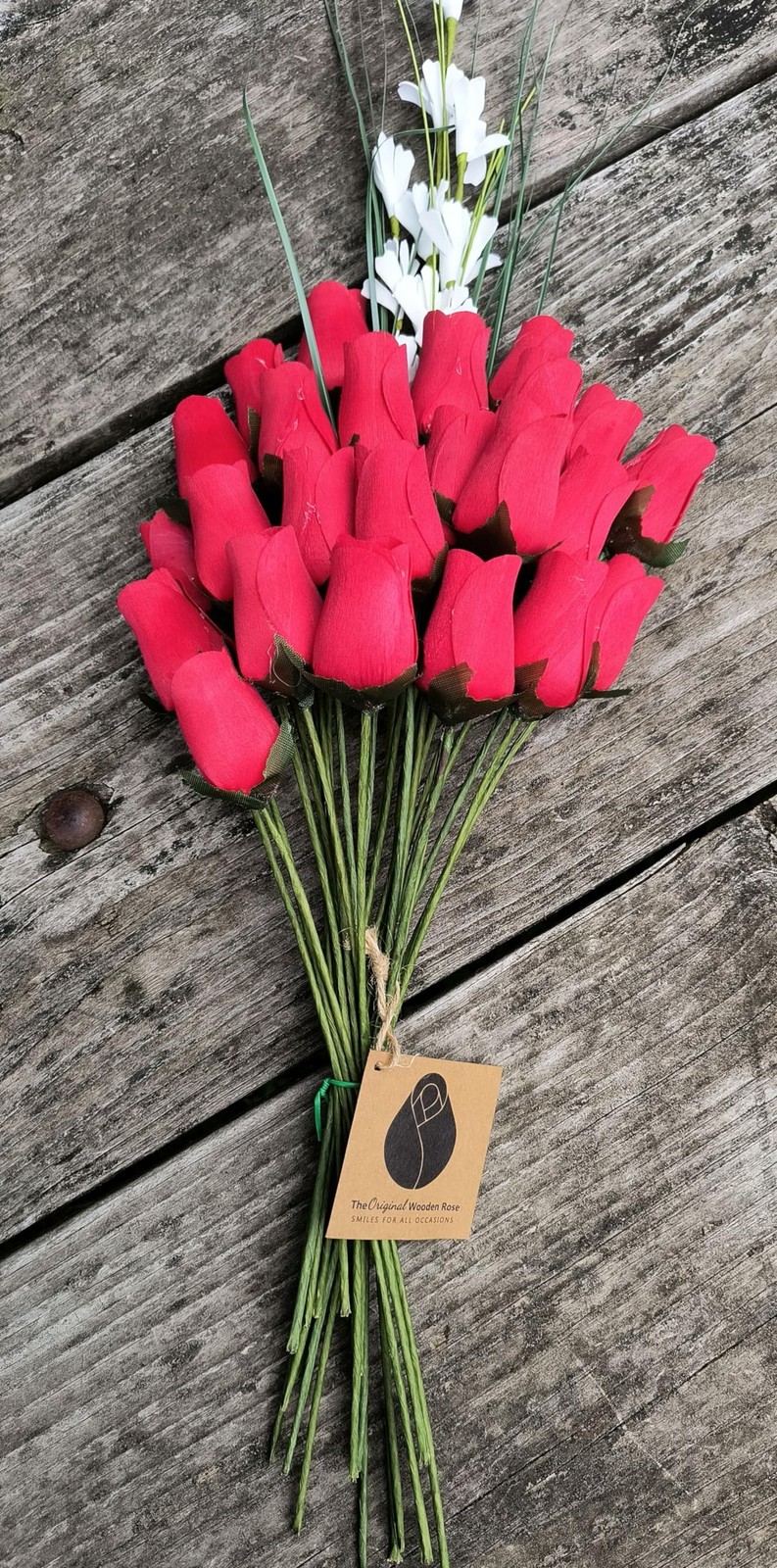 Valentines Day All Red Flower Bouquet 2 Dozen Romantic Floral Gift Decor