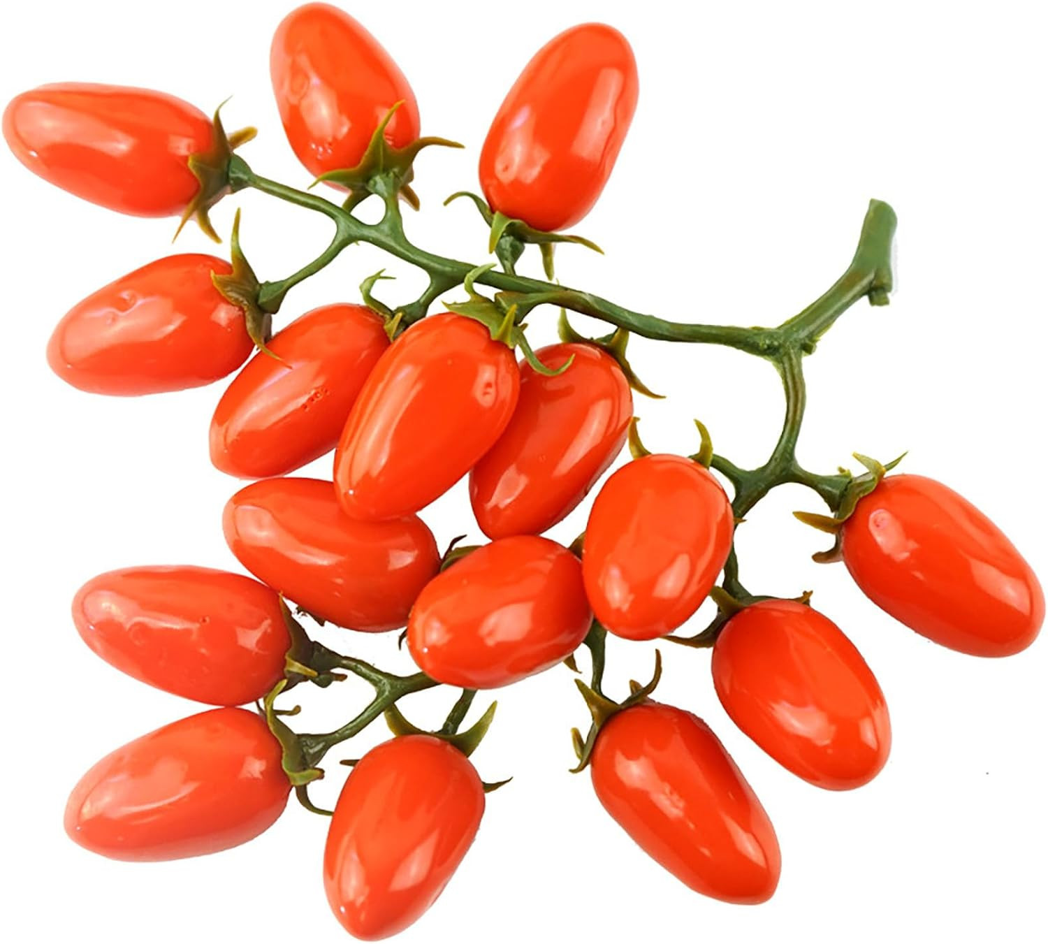 16pcs Artificial Cherry Tomatoes String Red Lifelike Home & Party Decor
