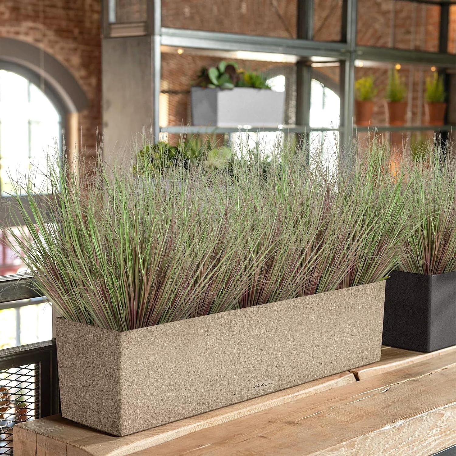 Vibrant Purple Fake Wheat Grass – 12 Bundles for Effortless Indoor/Outdoor Flair