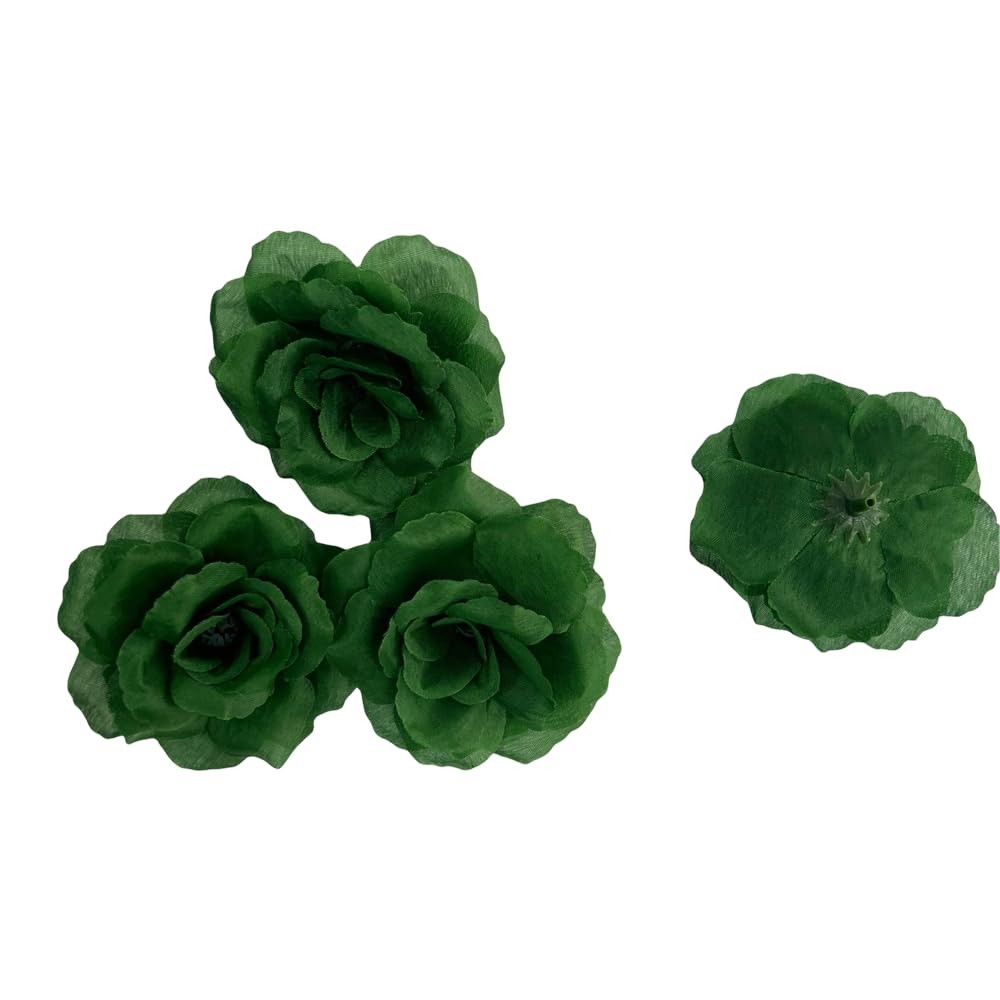 25 Pcs 3 Inch Artificial Rose Flower Heads Silk Wedding Party DIY Craft