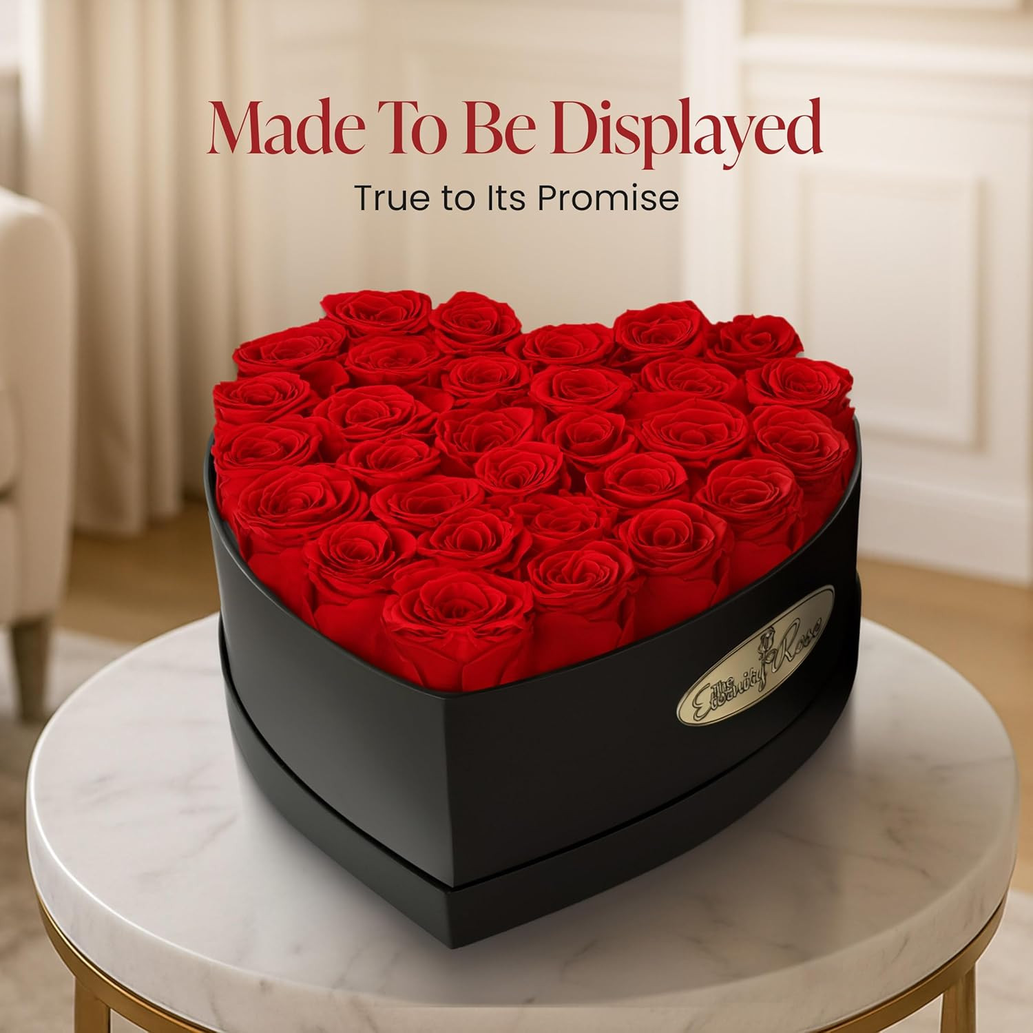 Eternity Rose 30-Piece Preserved Roses in Luxury Heart Box – Forever Love Gift