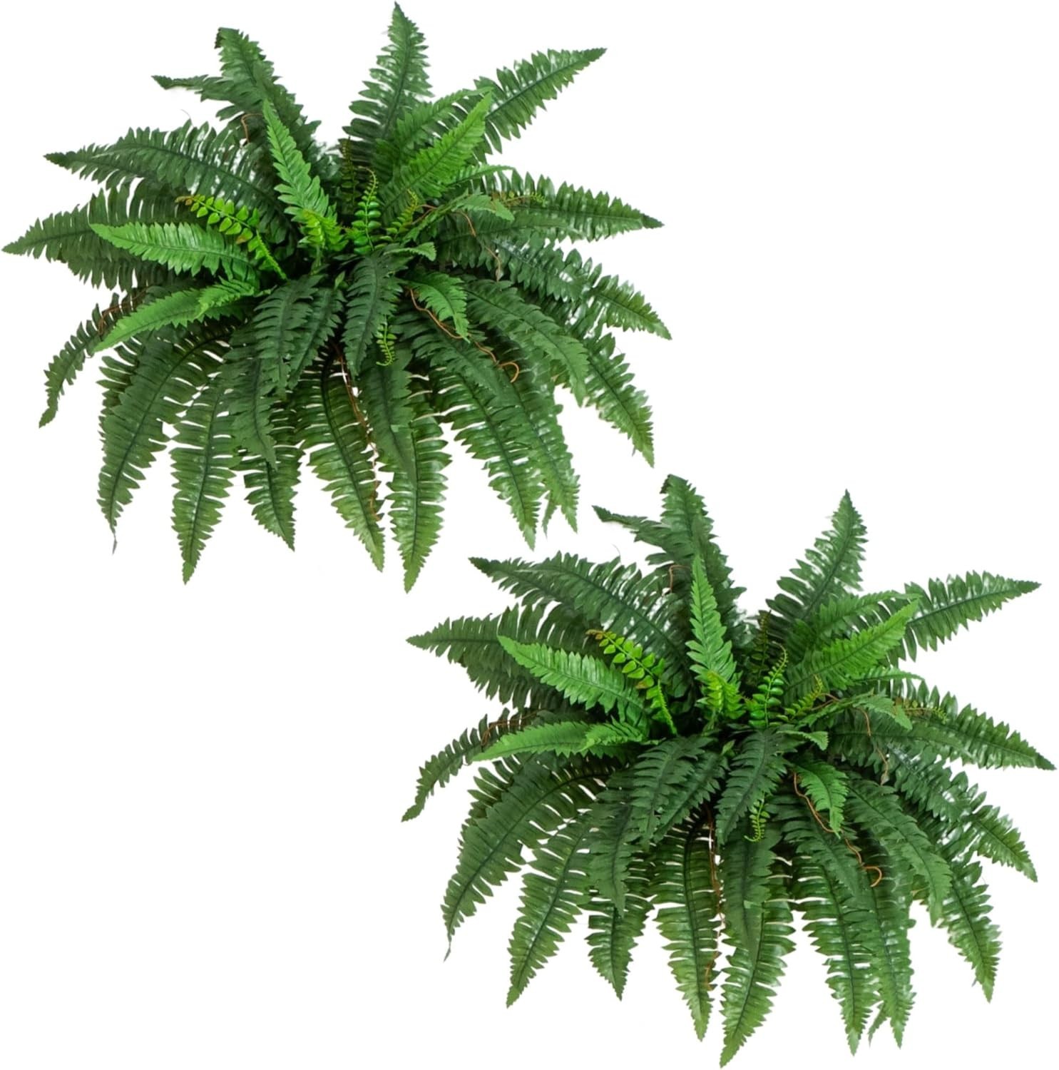 40-in Artificial Boston Fern Large Hanging Fake Plant Wall Decor W/ 56 Fronds