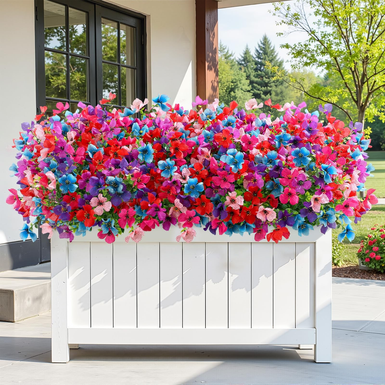 20 Bundle UV Resistant Artificial Silk Mums Eucalyptus 6 Colors HomeGarden Decor