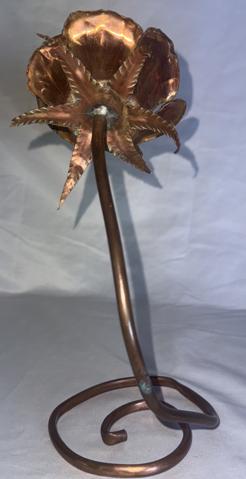 Beautiful Vintage Handcrafted Forever Rose Copper Metal 10”x6”
