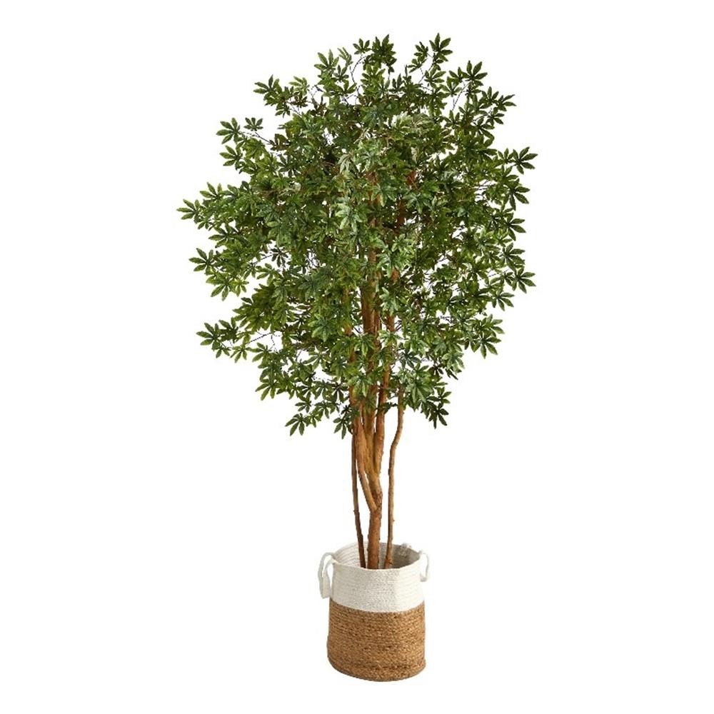 Nearly Natural 6ft Japanese Maple Artificial Tree in Natural Jute/Cotton Planter