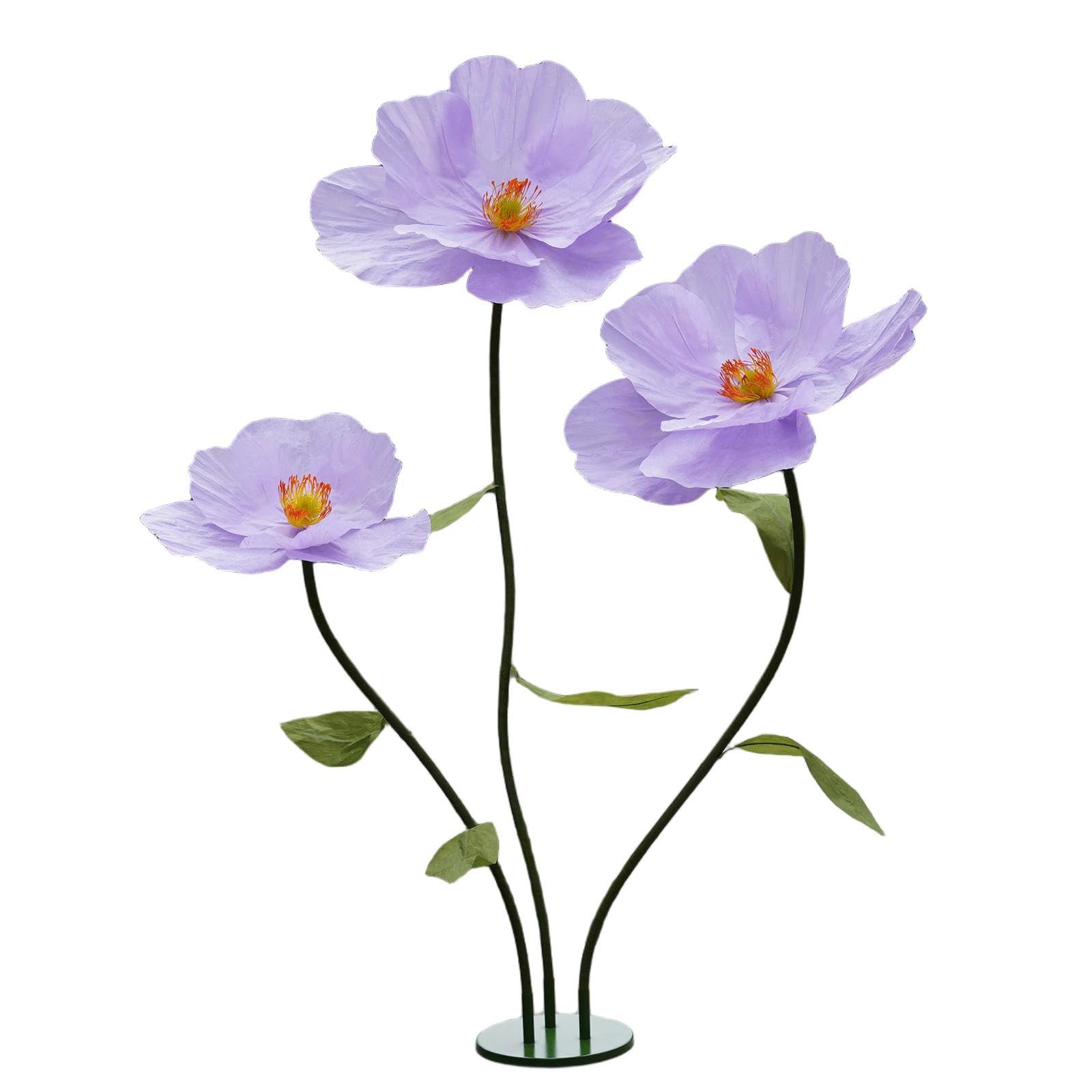 ZHBHYZ Giant Artificial Flowers for Decoration with Stand,Large Paper Flowers…