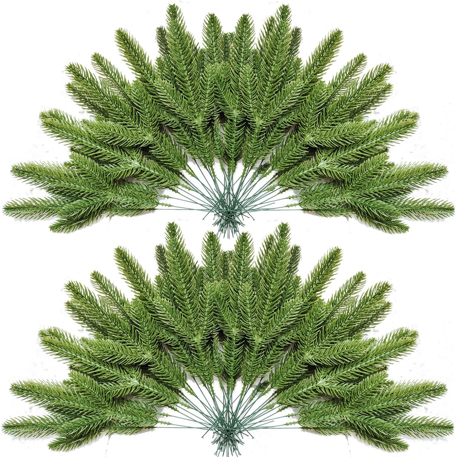 Christmas Artificial Pine Branches Fake Greenery for Crafts Garland Wreath Decor