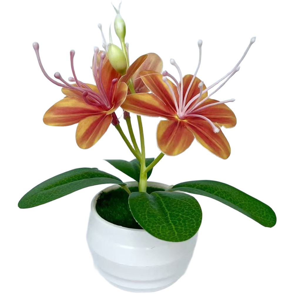 15cm Tall Fake Jasmine Flower in Pot for Indoor Outdoor Wedding Styling